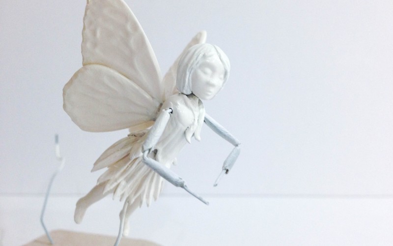 flying fairy sculpture